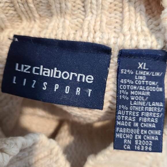 Vintage Liz Claiborne Sweater Womens Size XL 90s Christmas Stocking Holiday Ski - Picture 8 of 11